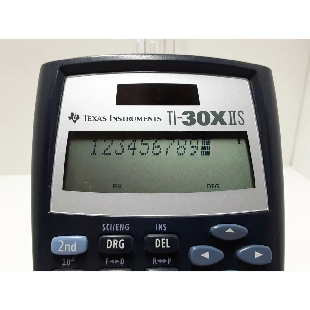 Texas Instruments Ti-30x IIS Solar Scientific Calculator Blue‎ w/ Cover | Tested